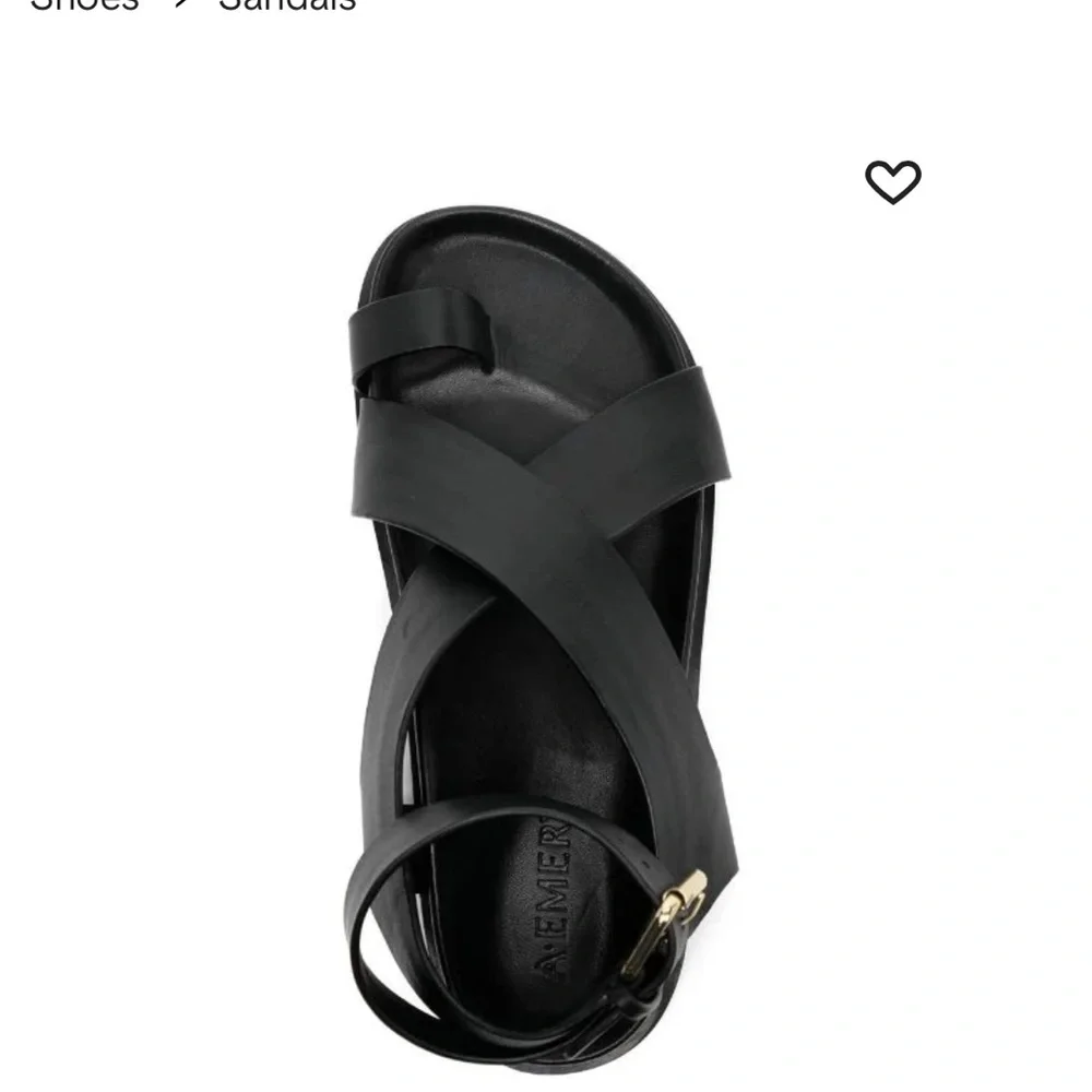 A. Emory Flat Leather Jalen Sandals - Picture 6 of 8